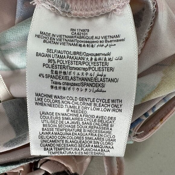 Bcbgeneration Jumpsuit Floral Pink Size S tie ankle Criss Cross Strappy Back - Picture 12 of 12